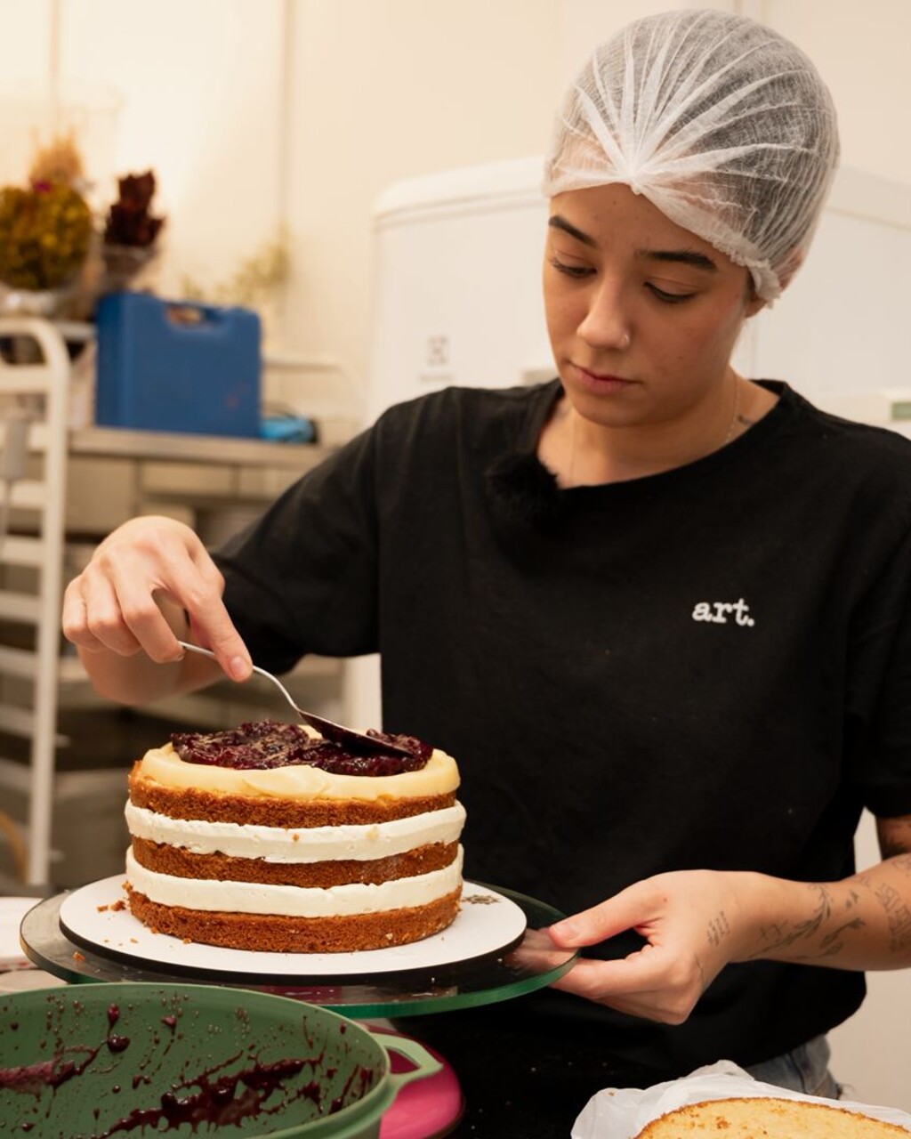 Luiza Dolce Della na produção dos bastidores do casamento